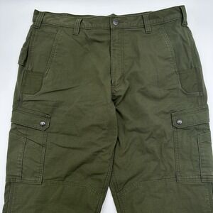 Carhartt double knee ripstop cargo pants BN5491-M 38X36 Fleece Lined Green Heavy